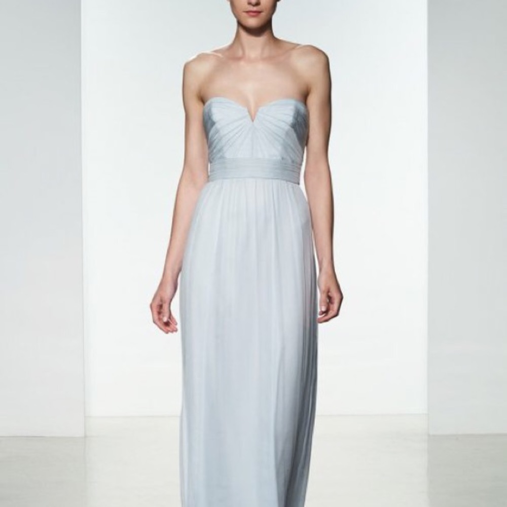Elegant Amsale chiffon strapless dress